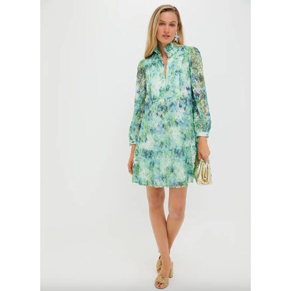 Tuckernuck Water Lilies Organza Palmerston Dress Sz XS - Picture 2 of 7